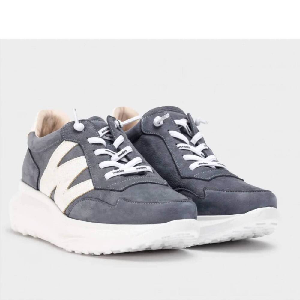 NEW WONDERS women's samira sneakers in navy blue